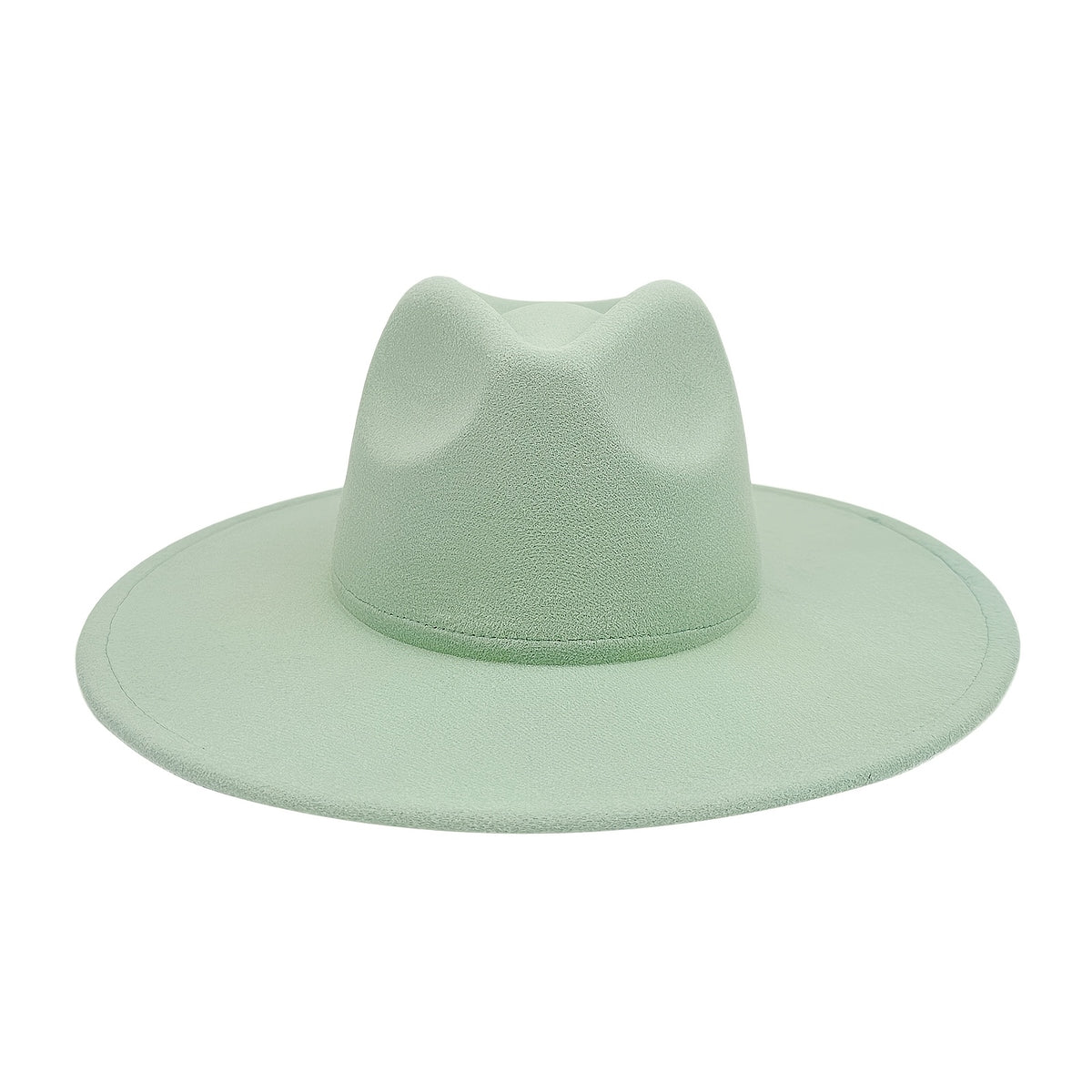Fedora Hat - Western Cowboy Wide Brim Felt for Men Women Classic Cowgirl Jazz Panama - product detail view 36