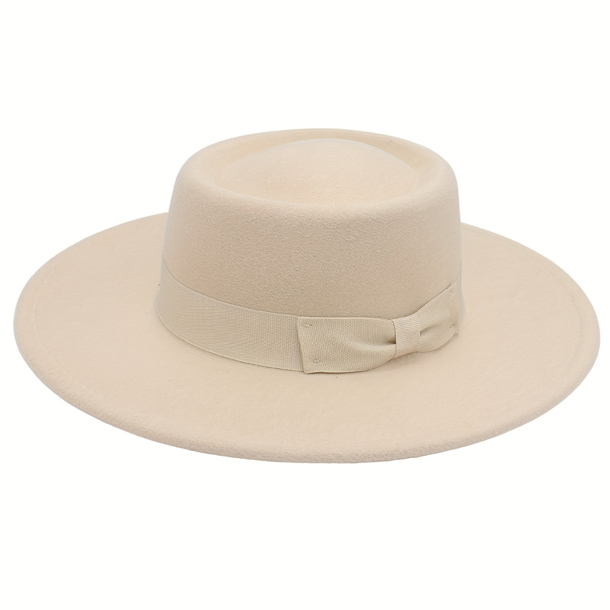 Fedora Hat - Women Wide Brim Felt with Bow - Elegant Ladies Panama Church Derby - product detail view 21