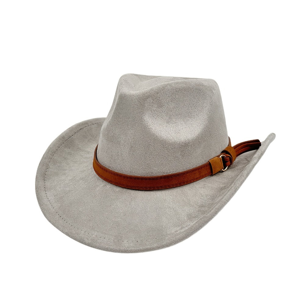 Fedora Hat - Wide Brim Retro Western Cowboy Style for Men Women Casual Travel Outdoor - product detail view 15