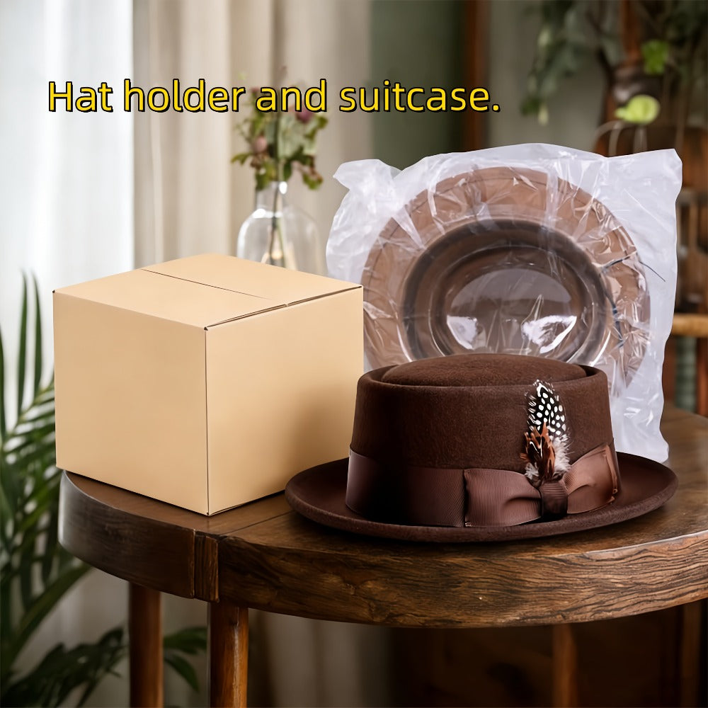 Fedora Hat - Wide Brim Women Men Wool Felt Cashmere Jazz Satin Bow Formal Wedding - product detail view 7