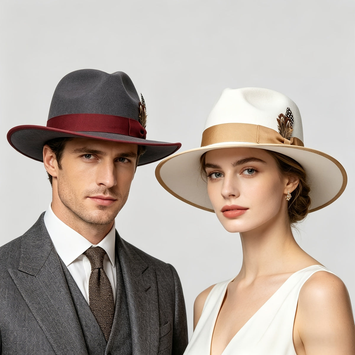 Fedora Hat - Wool Felt for Men Women - Unisex Lightweight Breathable Worsted Fiber - product detail view 17