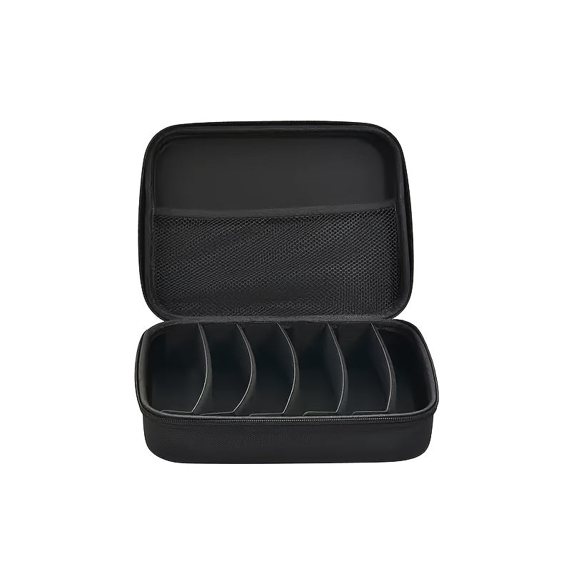 Organizer Case Adjustable Slot for Eyeglasses Hard-Shell Portable Storage Box for Men Women
