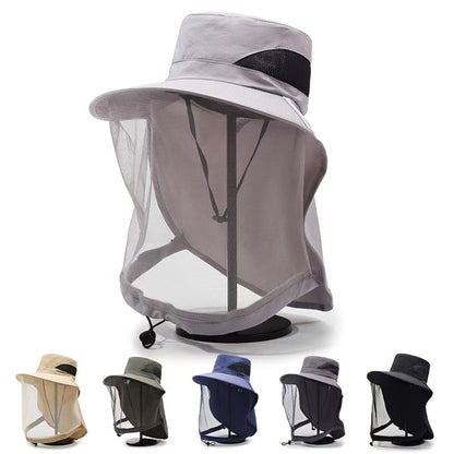 Fishing Hat - with Mosquito Net Face Cover for Men & Women Breathable Mesh Insect-Proof - product detail view 8