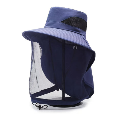 Fishing Hat - with Mosquito Net Face Cover for Men & Women Breathable Mesh Insect-Proof - product detail view 13
