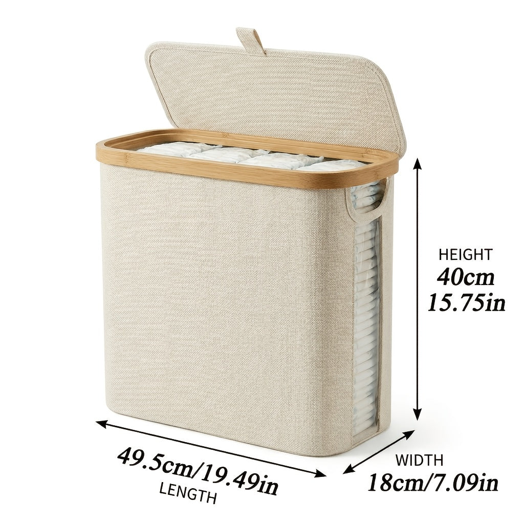 Foldable Bamboo Storage Organizer - Water-Resistant Space-Saving Design – view 2