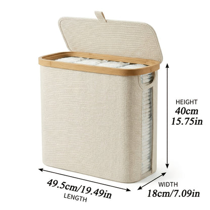 Foldable Bamboo Storage Organizer - Water-Resistant Space-Saving Design – view 2