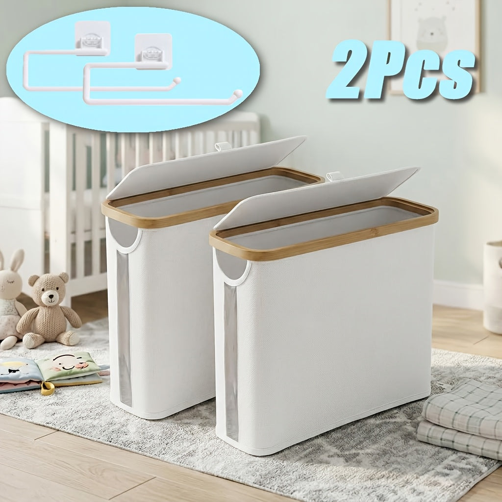 Foldable Bamboo Storage Organizer - Water-Resistant Space-Saving Design – view 3