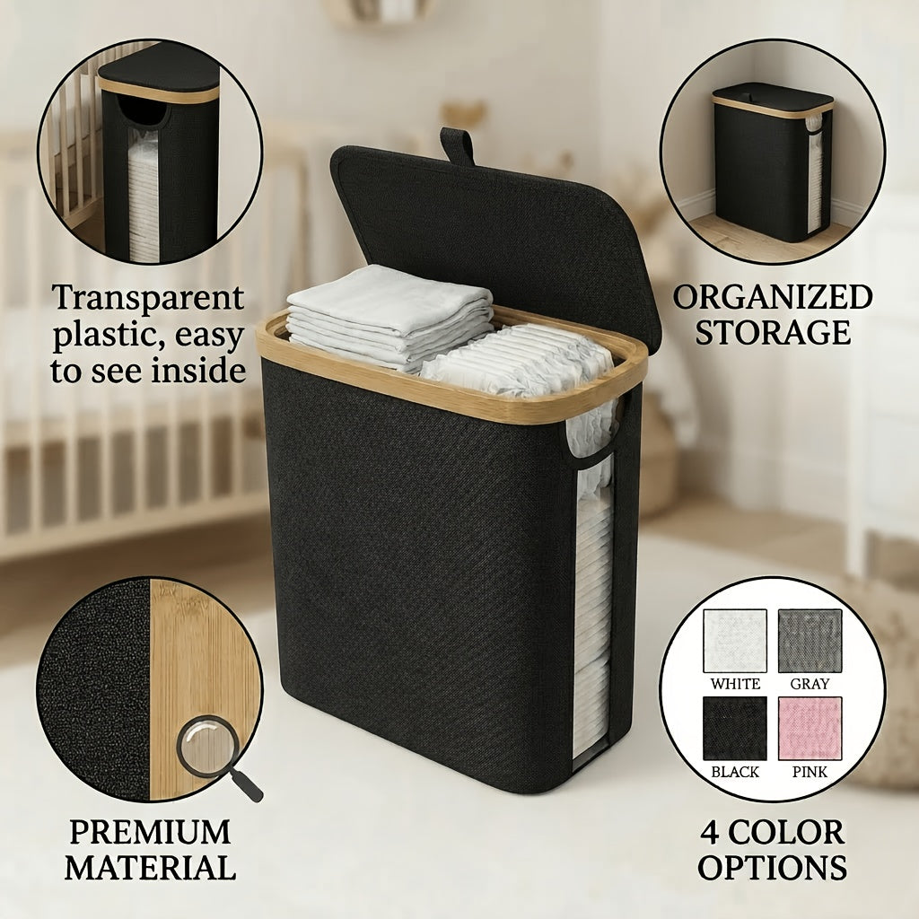 Foldable Bamboo Storage Organizer - Water-Resistant Space-Saving Design – view 4