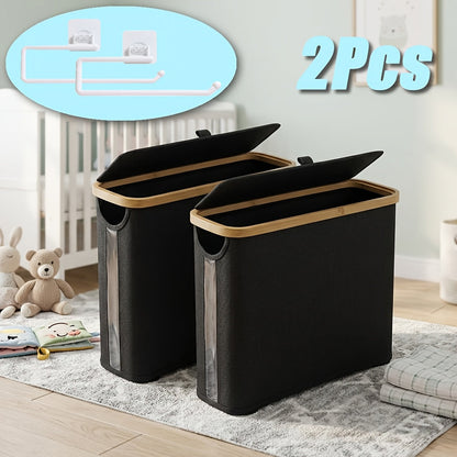 Foldable Bamboo Storage Organizer - Water-Resistant Space-Saving Design – view 5