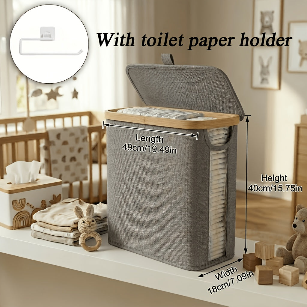 Foldable Bamboo Storage Organizer - Water-Resistant Space-Saving Design – view 12