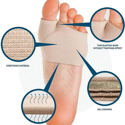 Gel Forefoot Cushion Pads - 2-Pack - Fabric sleeves with gel sole cushions – view 2