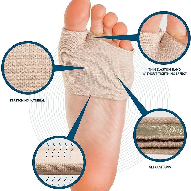 Gel Forefoot Cushion Pads - 2-Pack - Fabric sleeves with gel sole cushions – view 7