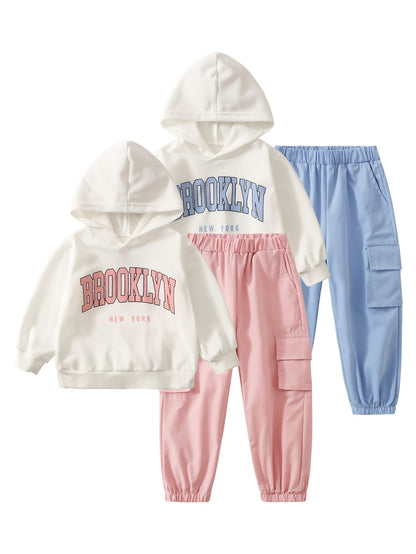 Girls' Autumn Winter Outfit Sets - 4-Set Random Print Hoodie Styles – view 9