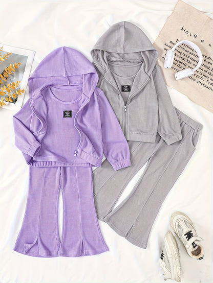 Girls' Autumn Winter Outfit Sets - 4-Set Random Print Hoodie Styles – view 12