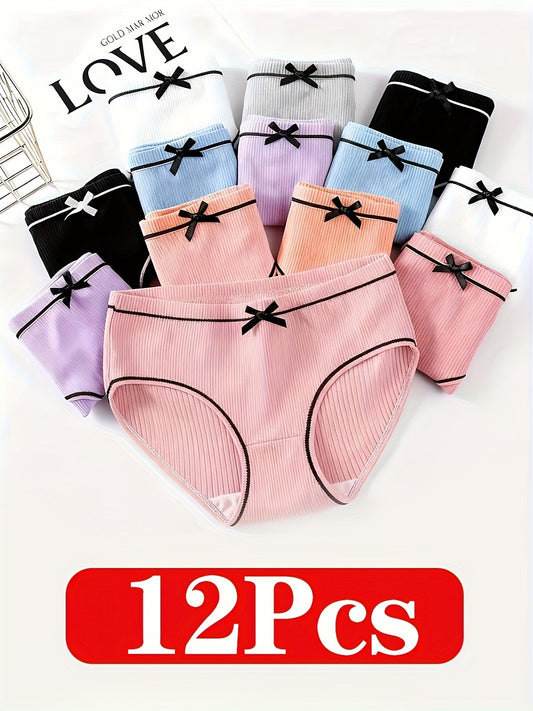 Girls' Bow Briefs - 12-Pack Multicolor – main product image