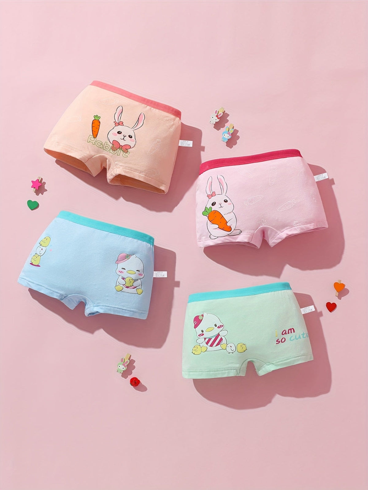 Girls' Boxer Briefs - 12-Pack Assorted Cartoon Print – Sizes 2-3Y–7Y – view 7