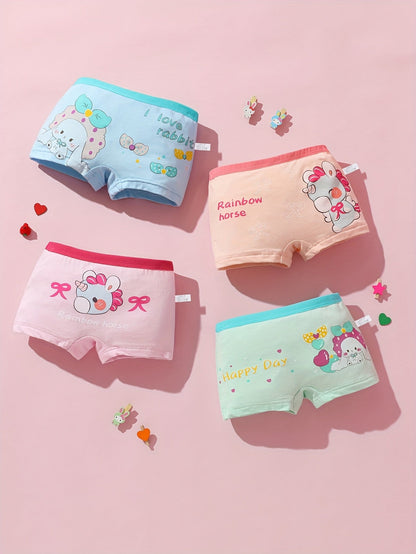 Girls' Boxer Briefs - 12-Pack Assorted Cartoon Print – Sizes 2-3Y–7Y – view 9