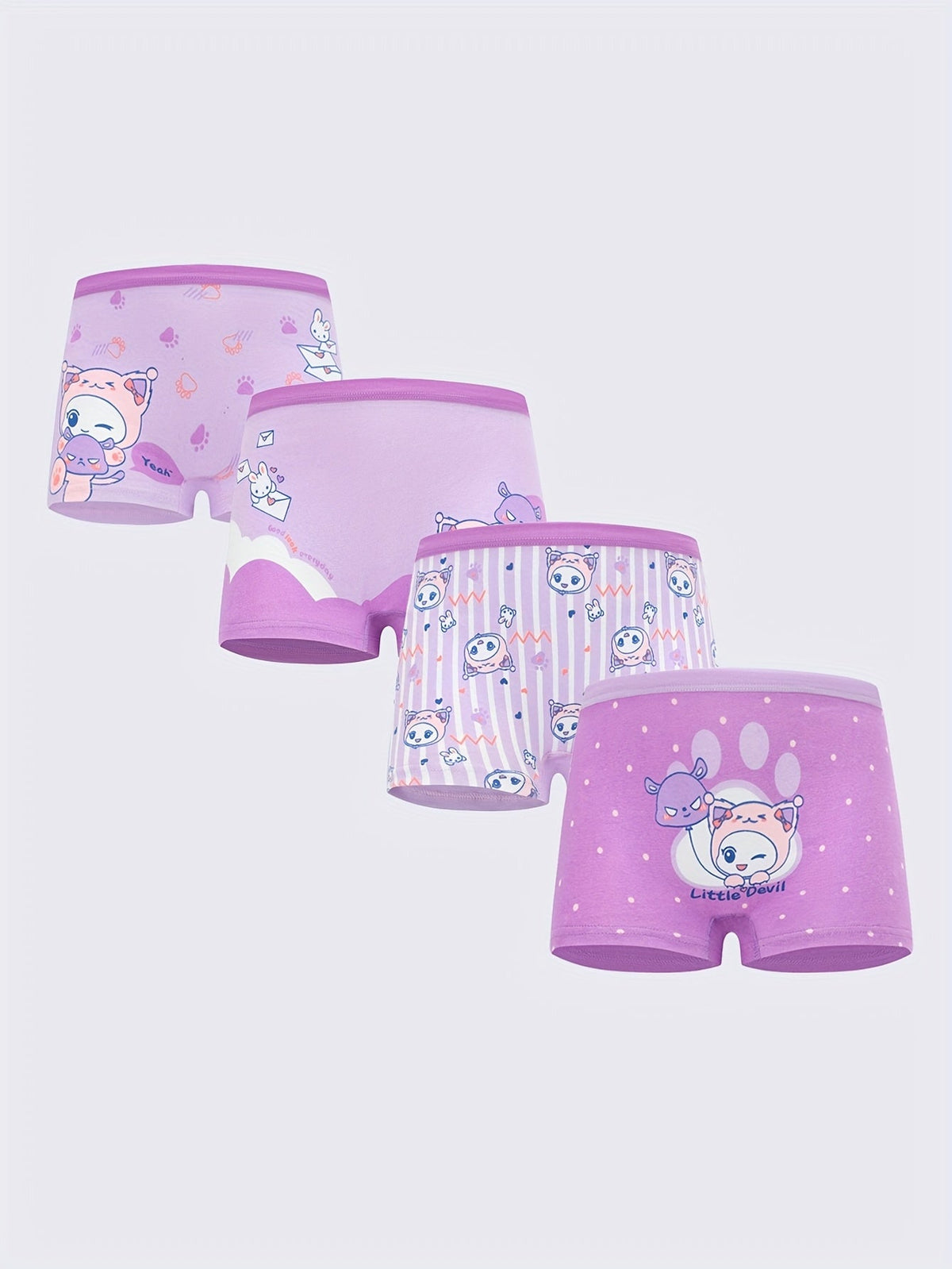 Girls' Boxer Briefs - 8-Pack Animal Print – Sizes 2-3Y–12-13Y – view 8