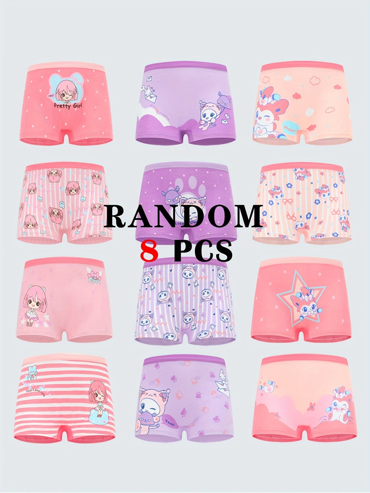 Girls' Boxer Briefs - 8-Pack Animal Print – Sizes 2-3Y–12-13Y – view 13