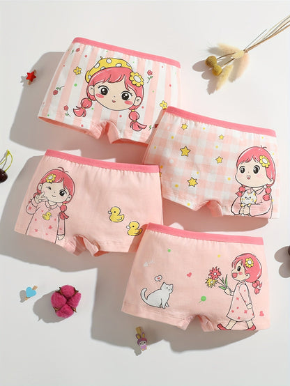 Girls' Boxer Briefs - 8-Pack Animal Print – Sizes 4-5Y–7Y – view 3