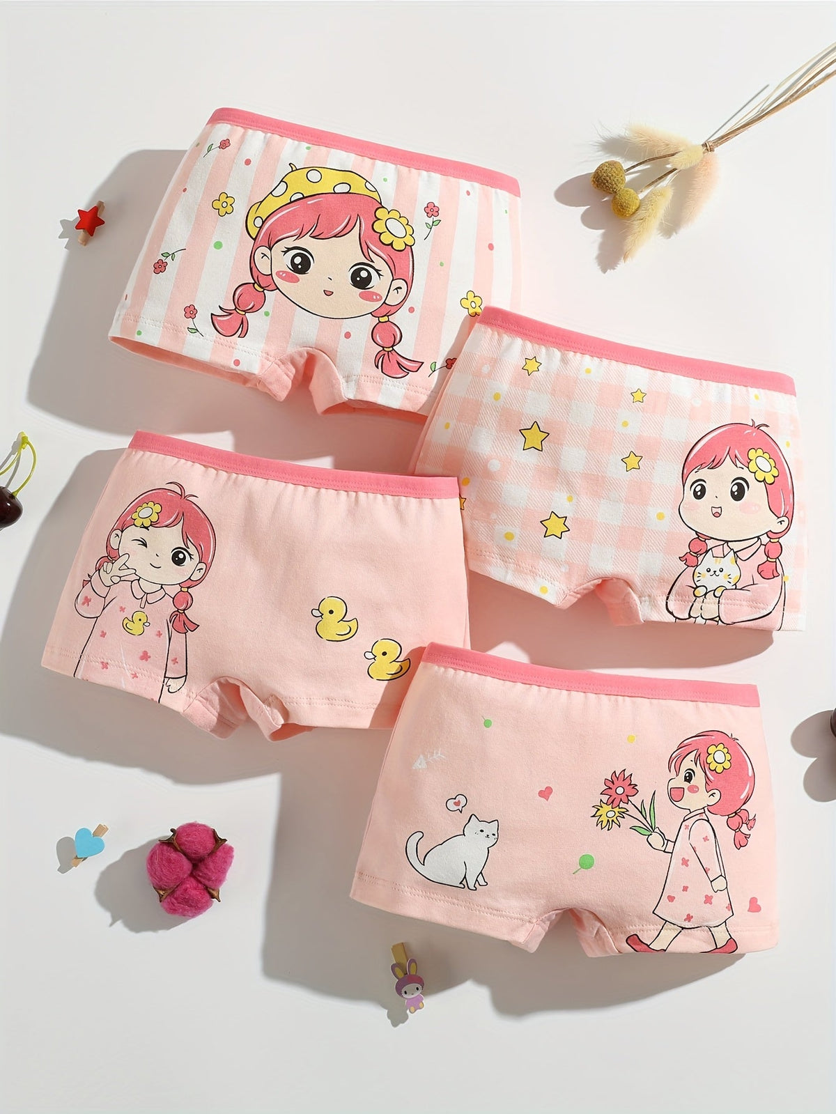 Girls' Boxer Briefs - 8-Pack Animal Print – Sizes 4-5Y–7Y – view 10