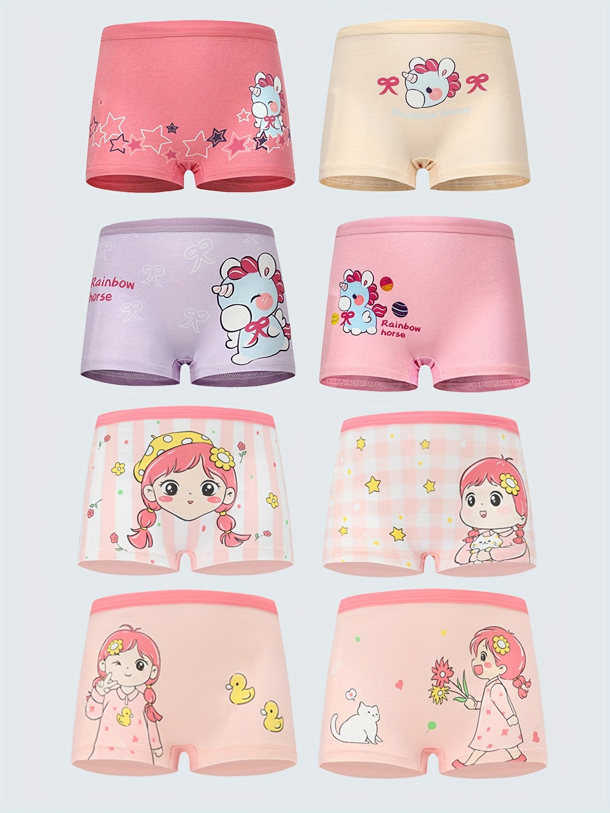 Girls' Boxer Briefs - 8-Pack Animal Print – Sizes 4-5Y–7Y – view 13