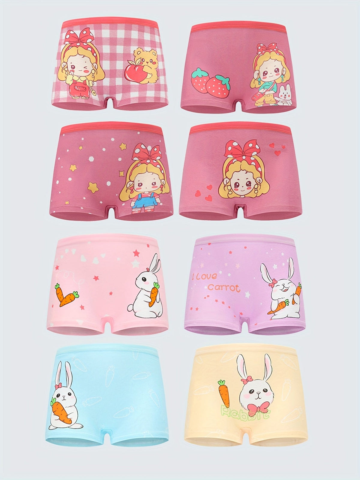 Girls' Boxer Briefs - 8-Pack Assorted Cartoon Print – view 6