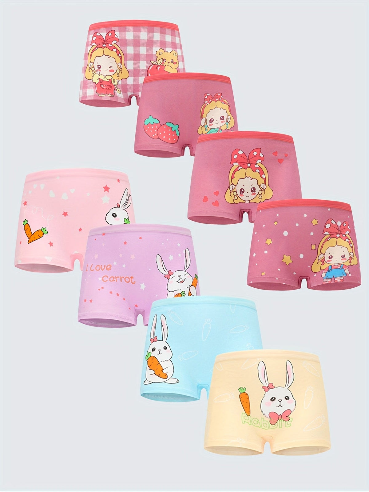Girls' Boxer Briefs - 8-Pack Assorted Cartoon Print – view 16
