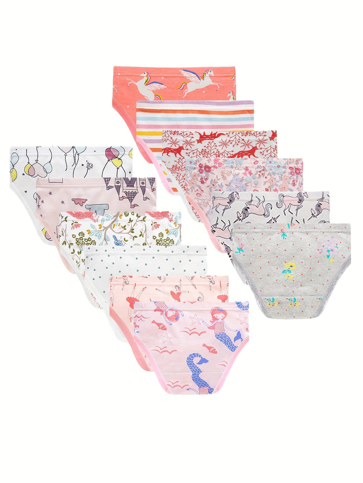 Girls' Briefs - 12-Pack Ocean Animal Print – view 2