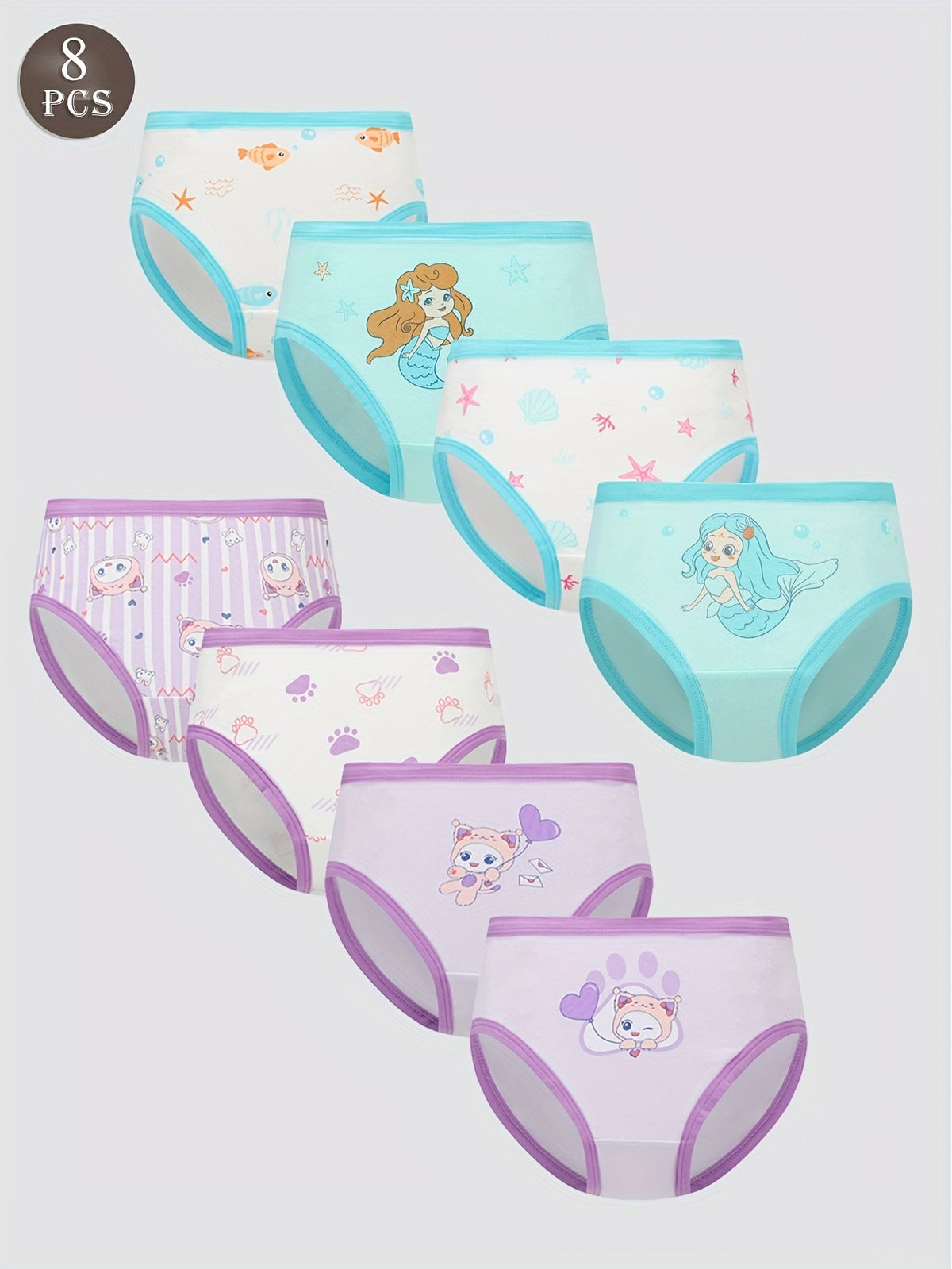 Girls' Briefs - 8-Pack Animal Print – main product image