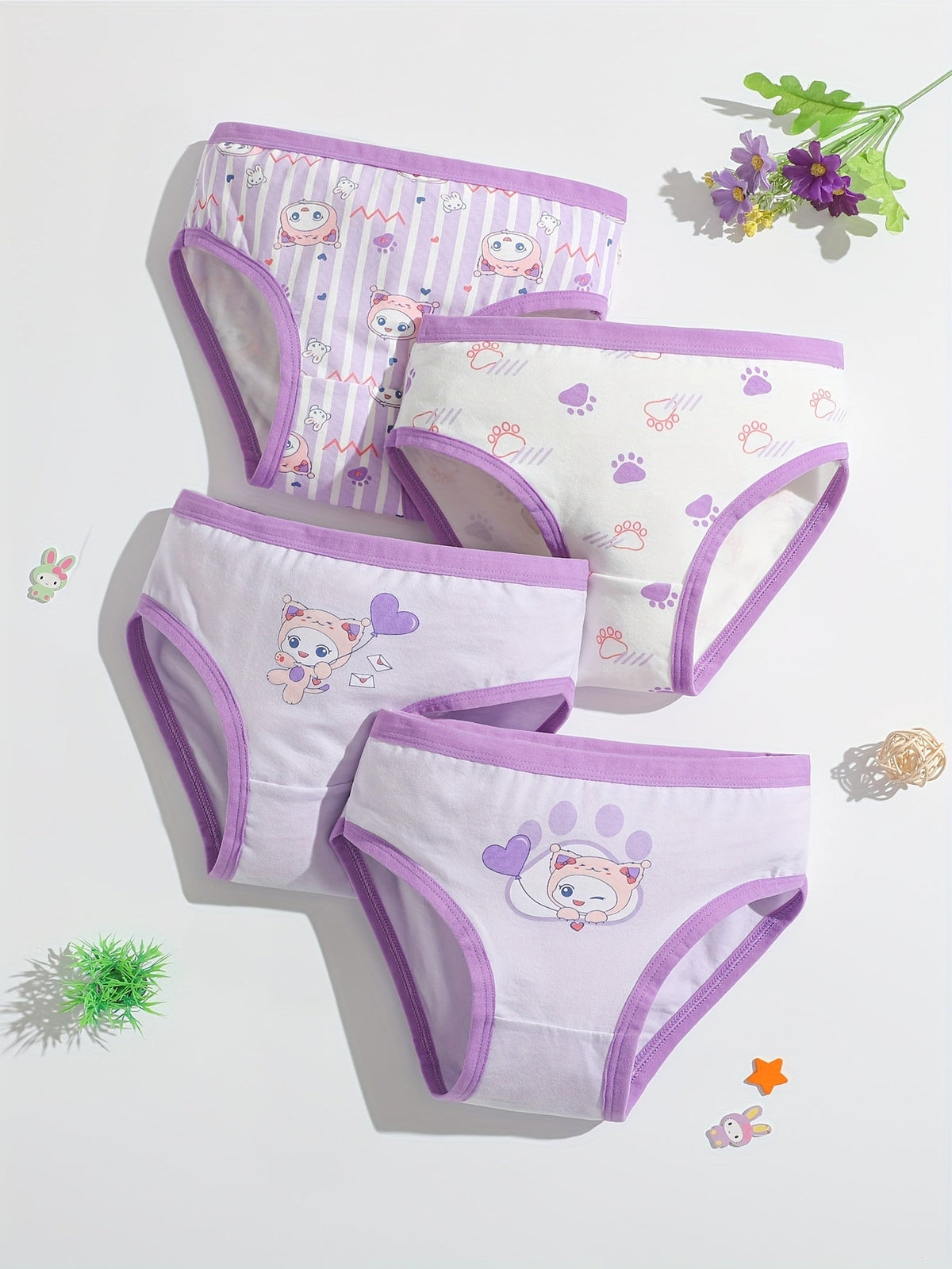 Girls' Briefs - 8-Pack Assorted Cartoon Print – view 9