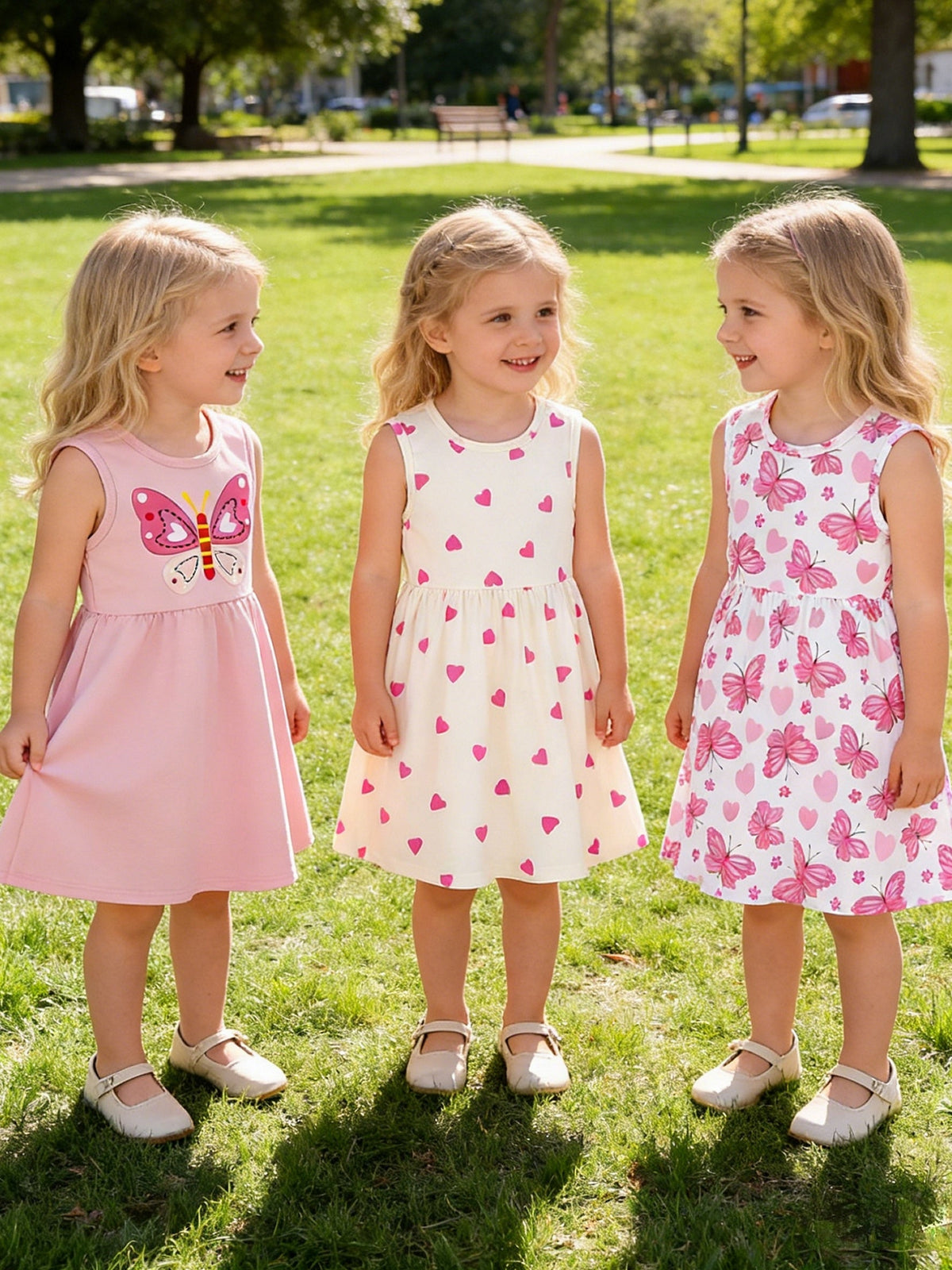 Girls' Butterfly Heart Dress Set - 3-Piece – view 11