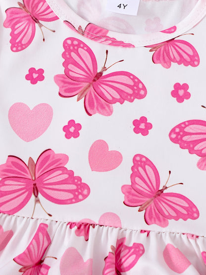 Girls' Butterfly Heart Dress Set - 3-Piece – view 17