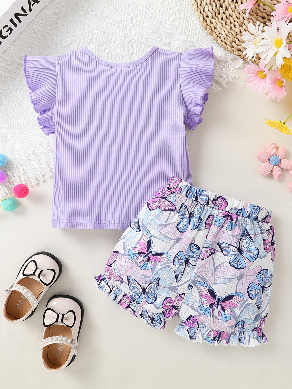 Girls' Butterfly Outfit Set - Summer – view 11