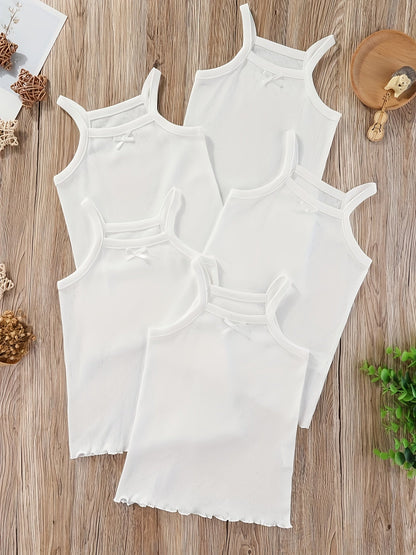 Girls' Camisole Undershirts - 3-Pack White Basics – view 6