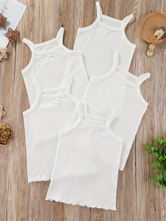 Girls' Camisole Undershirts - 3-Pack White Basics – White option – main product image