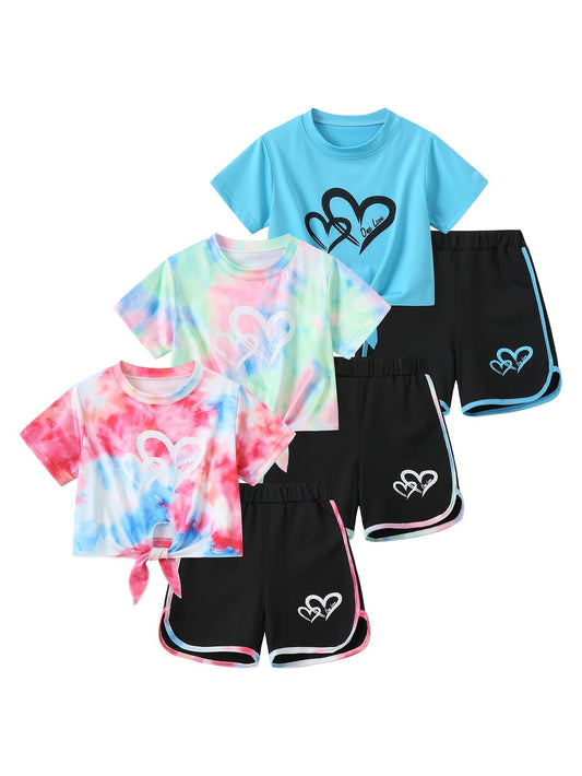 Girls' Camouflage Athletic Shorts - 6-Piece Pack – main product image