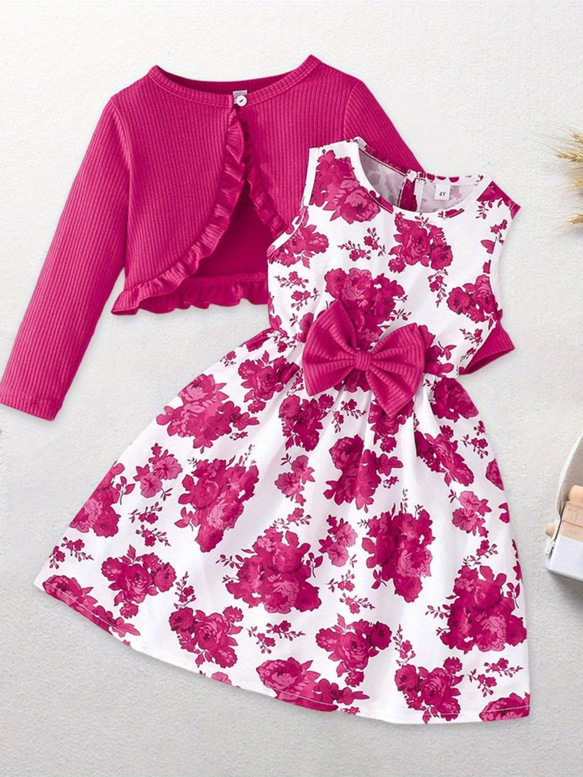 Girls' Cardigan – Baby Girl Floral Outerwear - Sleeveless Fall – view 12