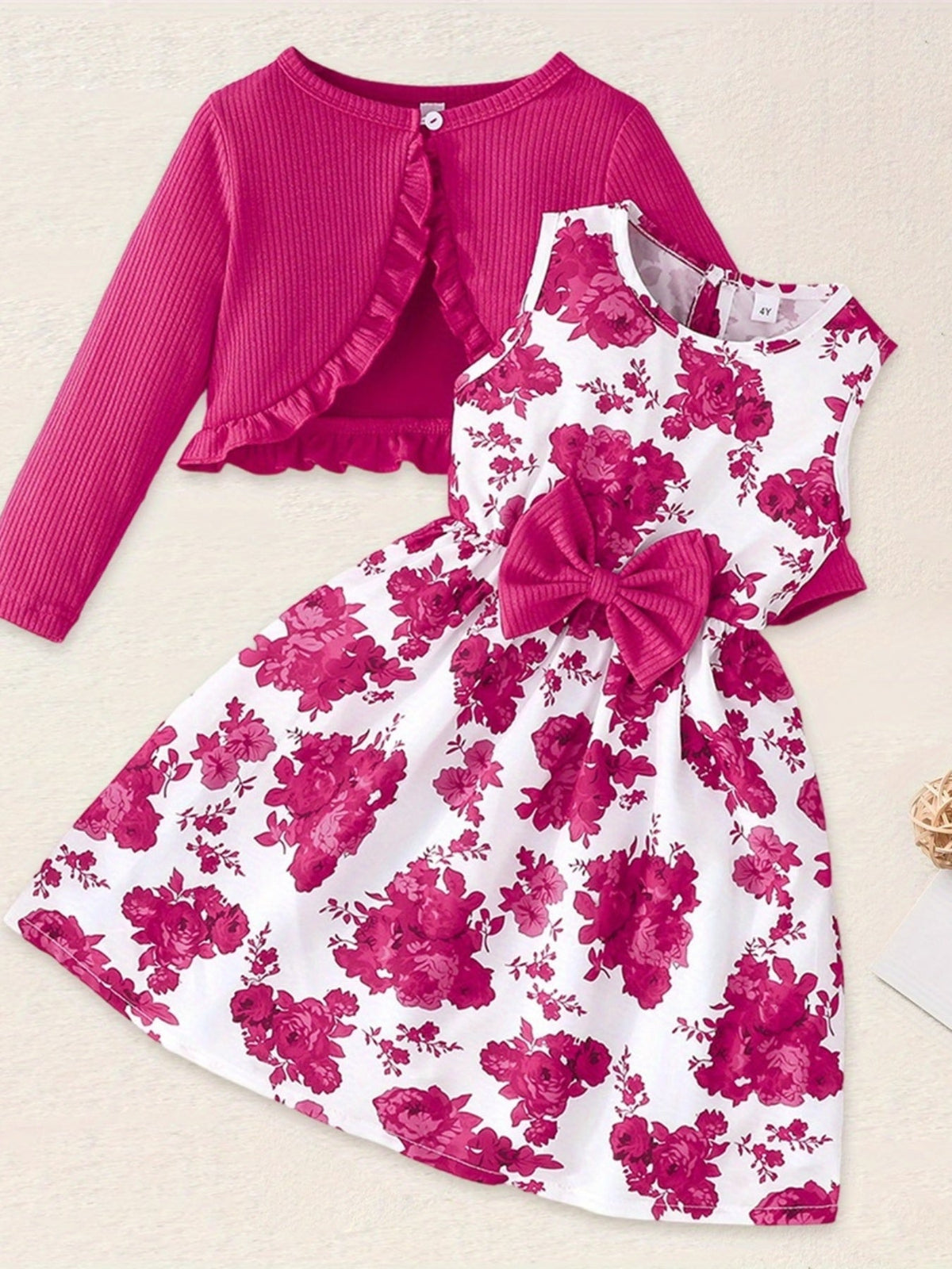 Girls' Cardigan – Baby Girl Floral Outerwear - Sleeveless Fall – view 13