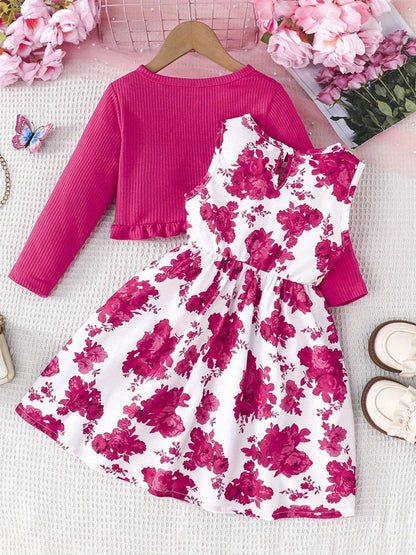 Girls' Cardigan – Baby Girl Floral Outerwear - Sleeveless Fall – view 14