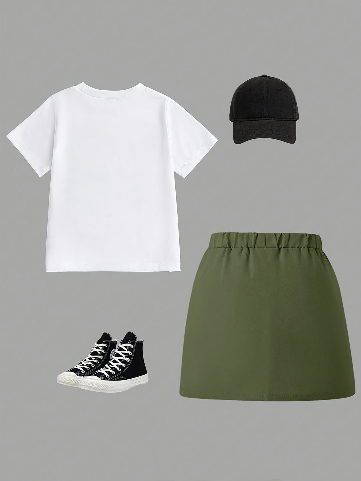 Girls' Cartoon Outfit Set - Short Sleeve Summer – view 3