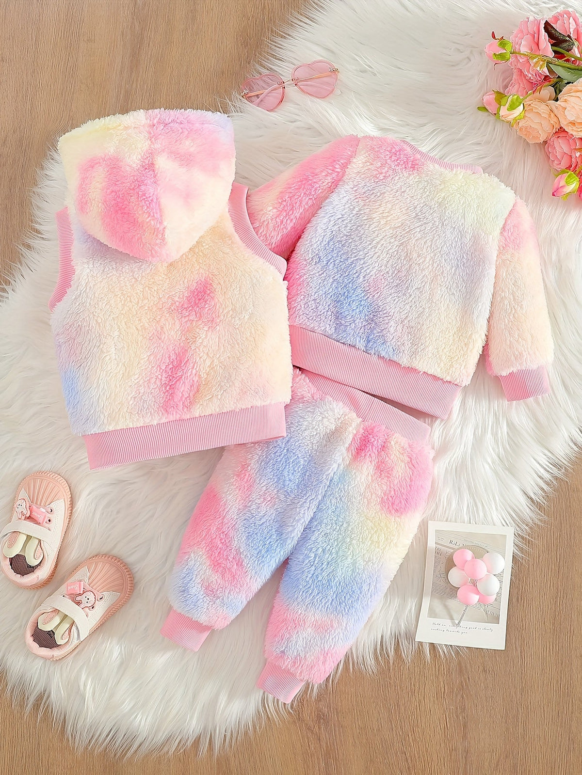 Girls' Cartoon Outfit Set - Sleeveless Winter – view 2