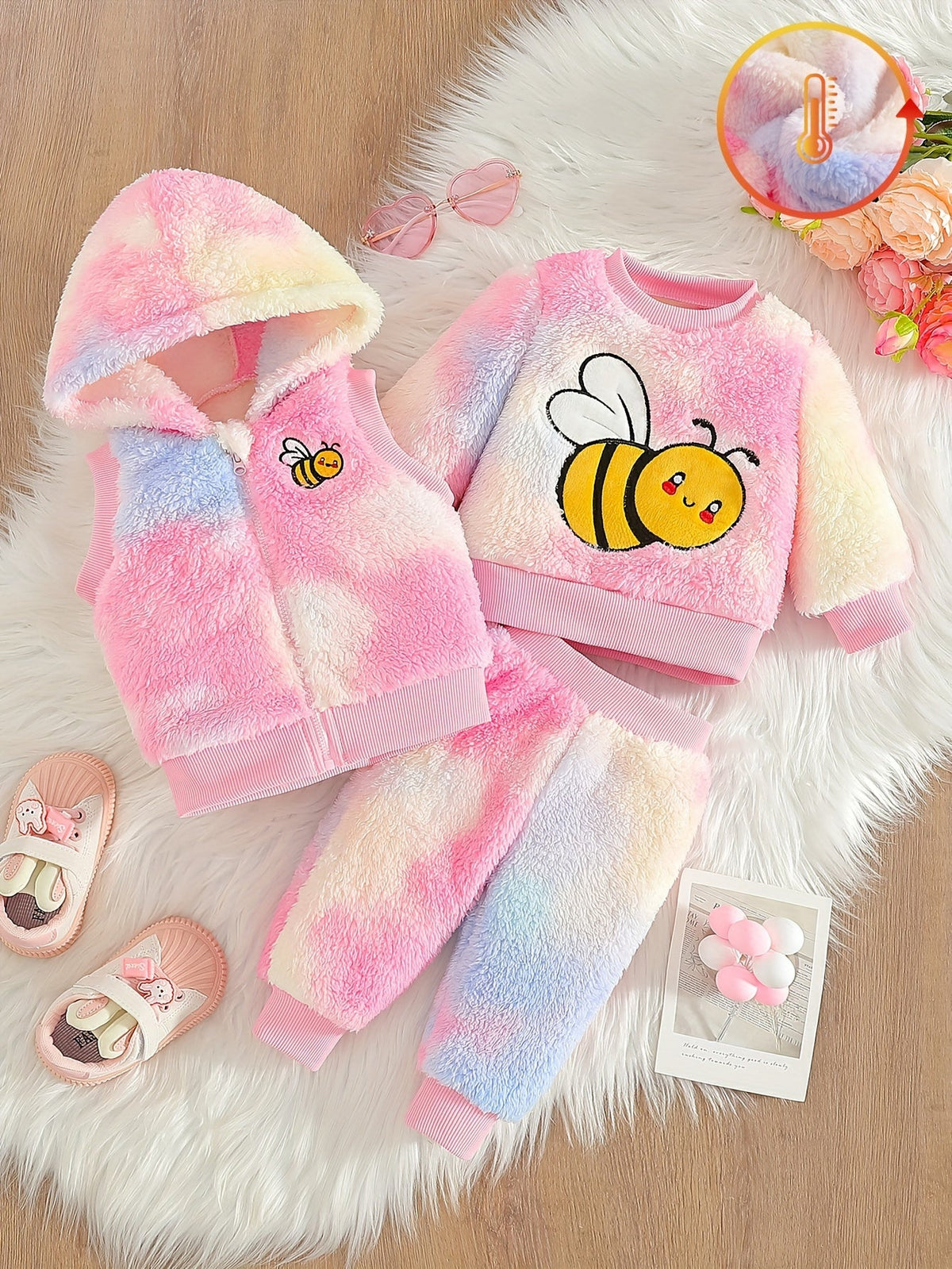 Girls' Cartoon Outfit Set - Sleeveless Winter – view 9