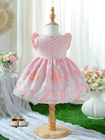 Girls' Casual Dress - Playful – White – view 3