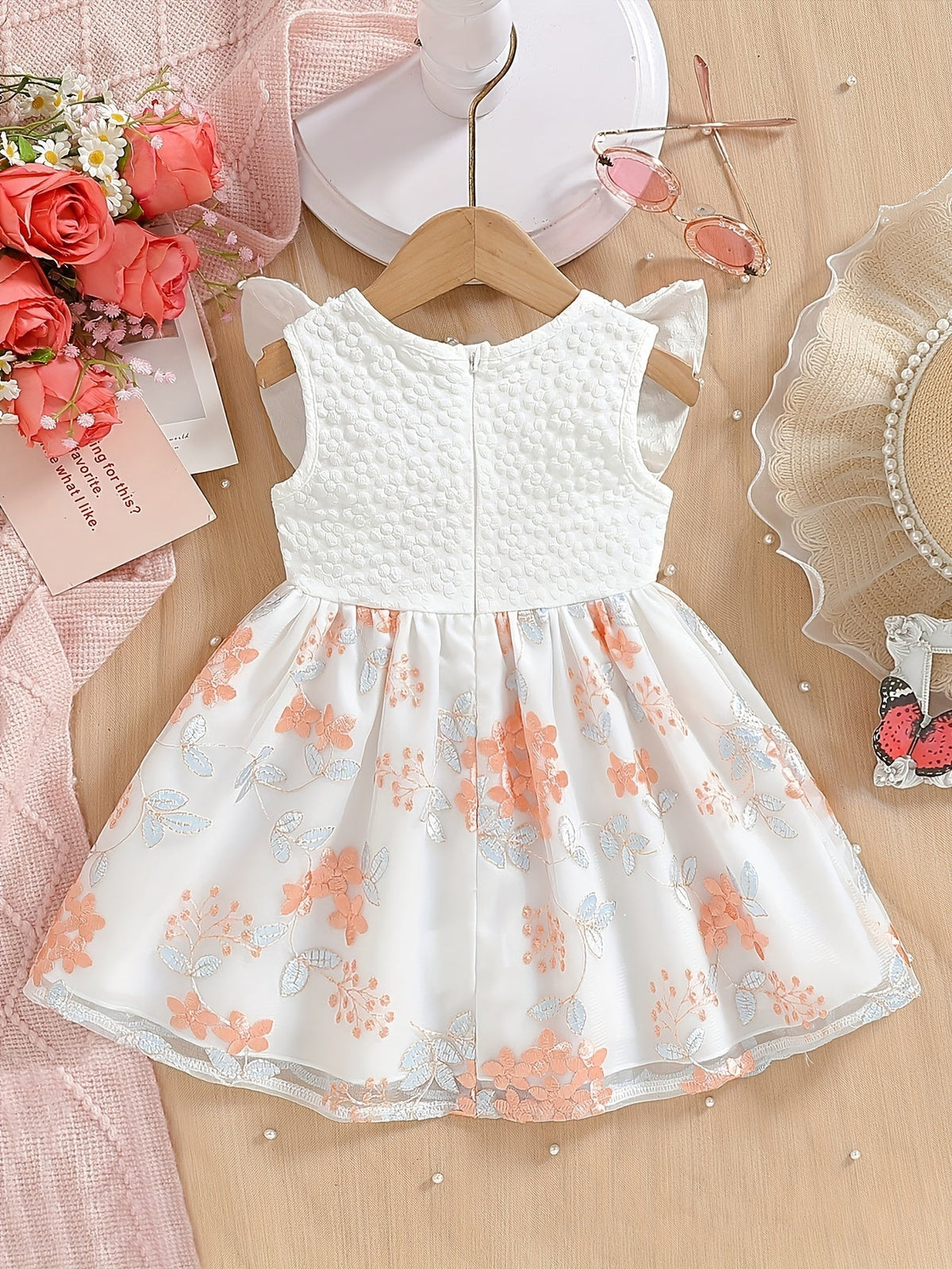 Girls' Casual Dress - Playful – White – view 10