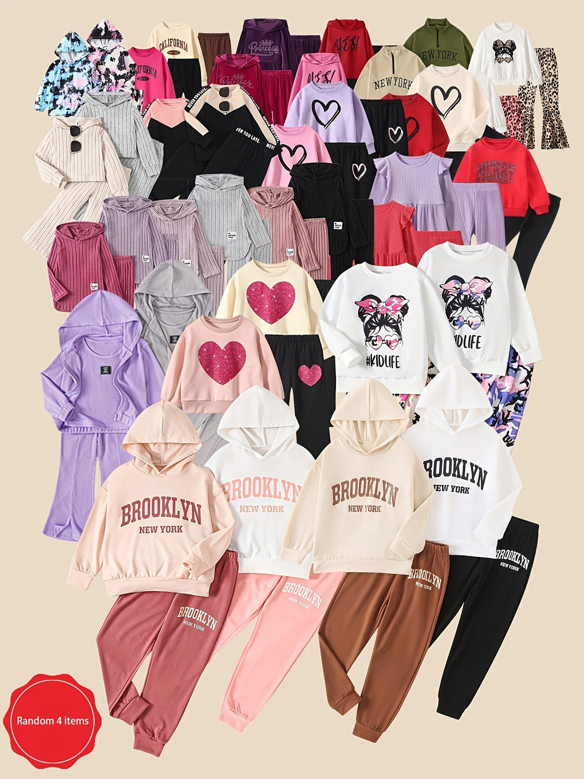 Girls Casual Outfit Set - 4-Piece Fall Winter Multipack – view 7