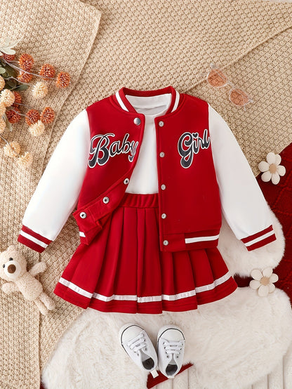 Girls' Casual Outfit Set – Red & White – view 8
