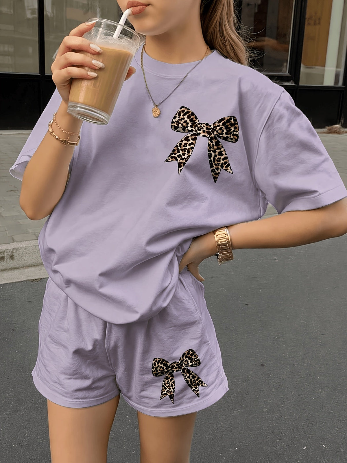Girls' Casual Outfit Set - Short Sleeve Summer 4549 – view 3