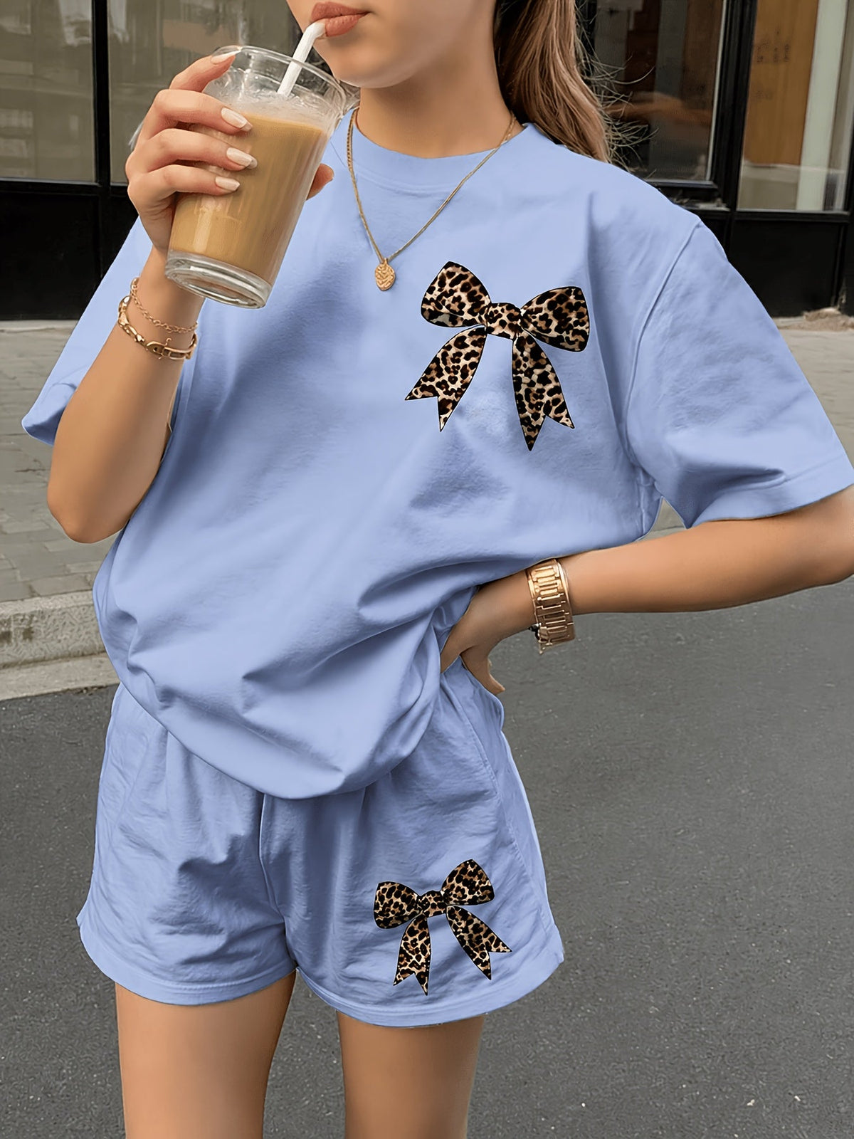 Girls' Casual Outfit Set - Short Sleeve Summer 4549 – view 4