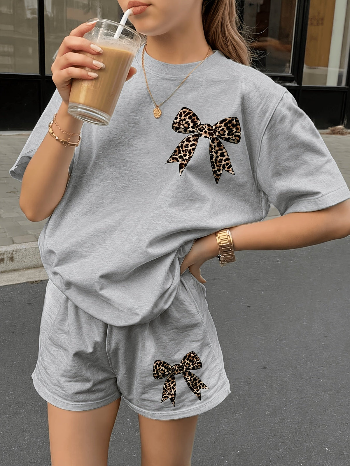 Girls' Casual Outfit Set - Short Sleeve Summer 4549 – view 5